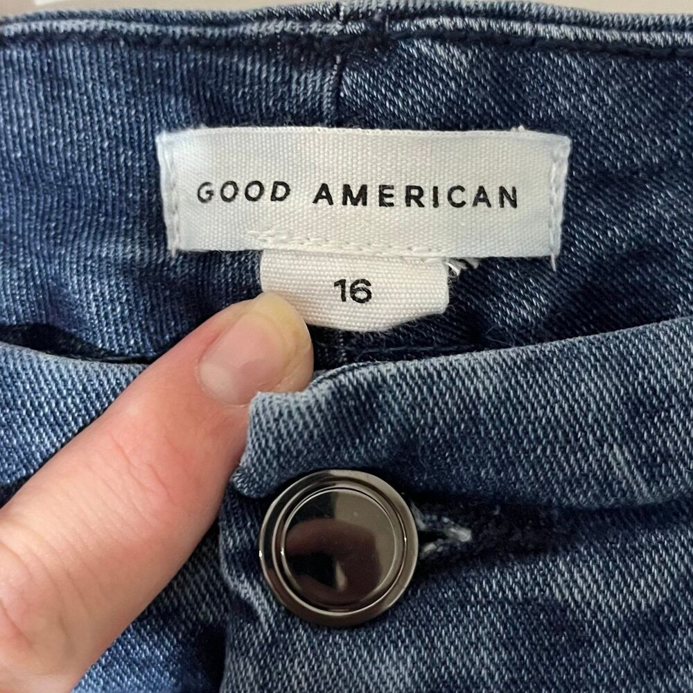 Good American Good Legs Button Fly Jeans size 16 - Picture 5 of 6